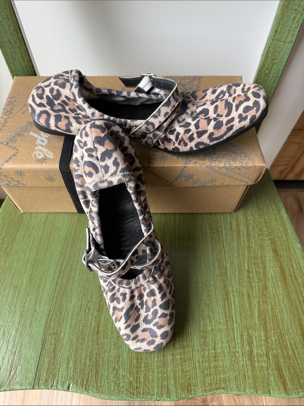Free People Gemini Ballet Flats- Leopard Print